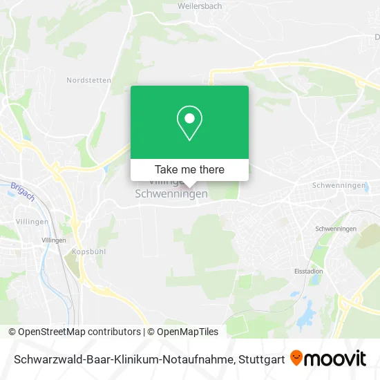 Карта Schwarzwald-Baar-Klinikum-Notaufnahme