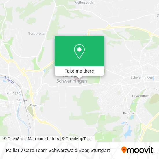Карта Palliativ Care Team Schwarzwald Baar