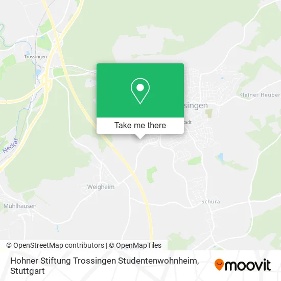 Карта Hohner Stiftung Trossingen Studentenwohnheim