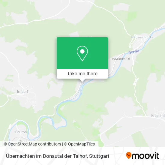 Карта Übernachten im Donautal der Talhof