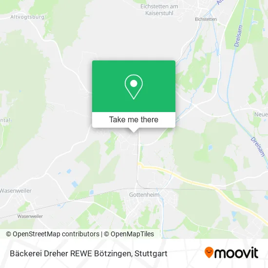Карта Bäckerei Dreher REWE Bötzingen