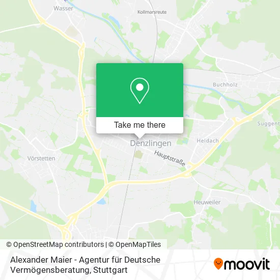 Карта Alexander Maier - Agentur für Deutsche Vermögensberatung