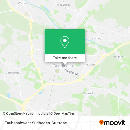 Карта Taubenabwehr Südbaden