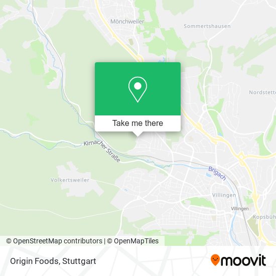 Карта Origin Foods
