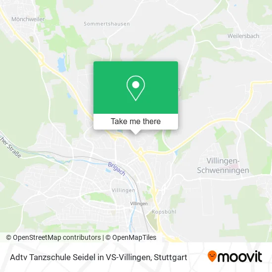 Карта Adtv Tanzschule Seidel in VS-Villingen