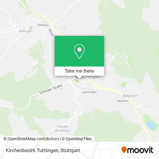 Карта Kirchenbezirk Tuttlingen