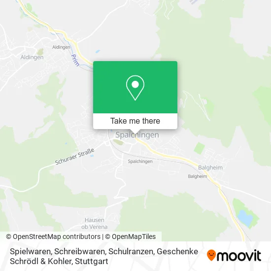 Карта Spielwaren, Schreibwaren, Schulranzen, Geschenke Schrödl & Kohler