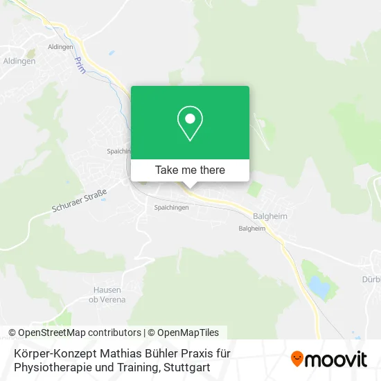 Карта Körper-Konzept Mathias Bühler Praxis für Physiotherapie und Training