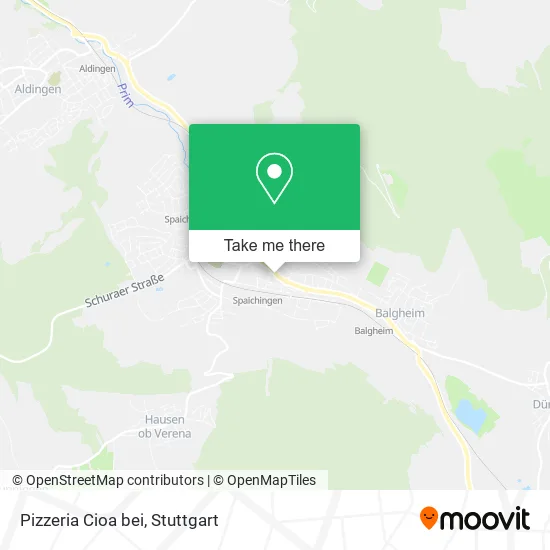Карта Pizzeria Cioa bei