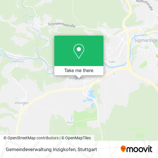 Карта Gemeindeverwaltung Inzigkofen
