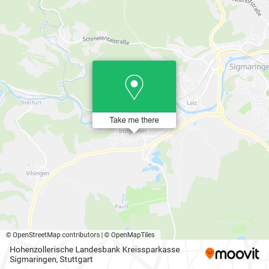 Hohenzollerische Landesbank Kreissparkasse Sigmaringen map