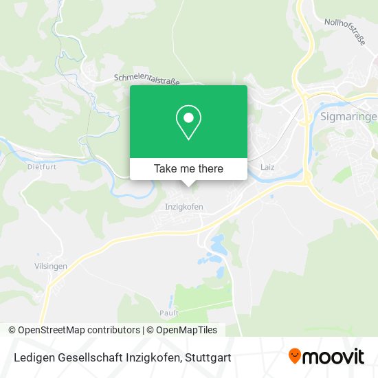 Ledigen Gesellschaft Inzigkofen map