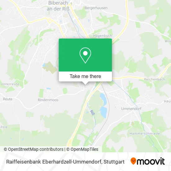 Карта Raiffeisenbank Eberhardzell-Ummendorf