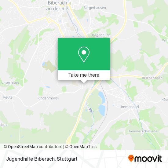 Карта Jugendhilfe Biberach