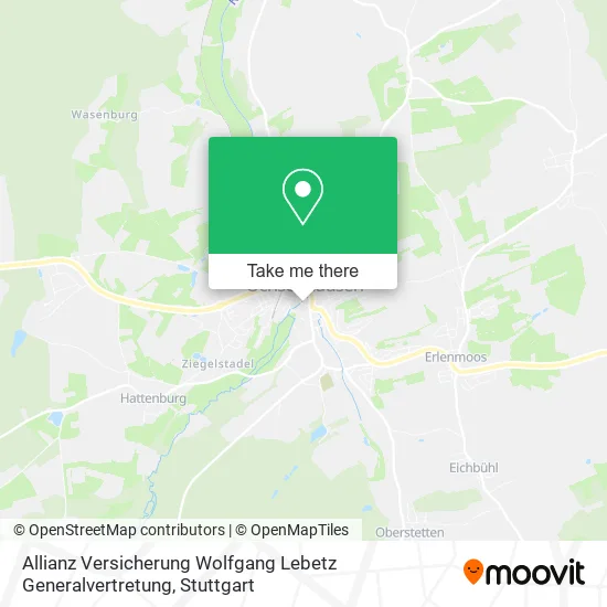 Карта Allianz Versicherung Wolfgang Lebetz Generalvertretung