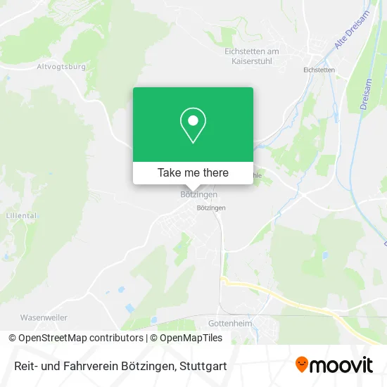 Карта Reit- und Fahrverein Bötzingen
