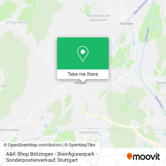Карта A&K Shop Bötzingen - Steinfigurenpark - Sonderpostenverkauf