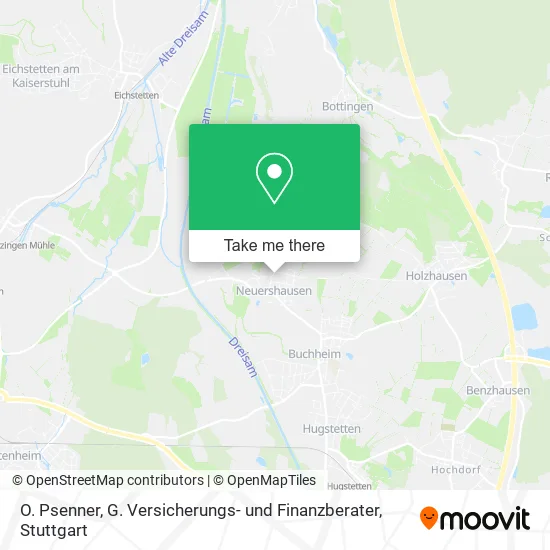 Карта O. Psenner, G. Versicherungs- und Finanzberater
