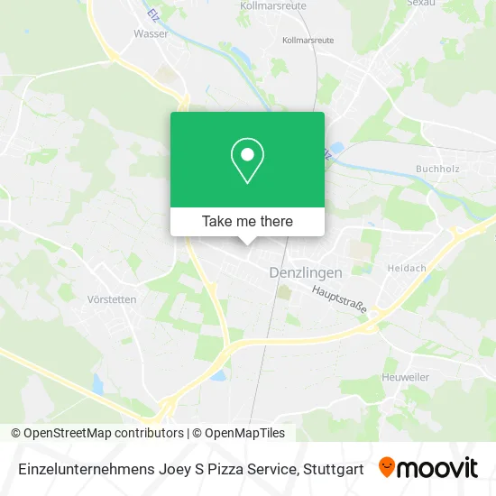 Карта Einzelunternehmens Joey S Pizza Service
