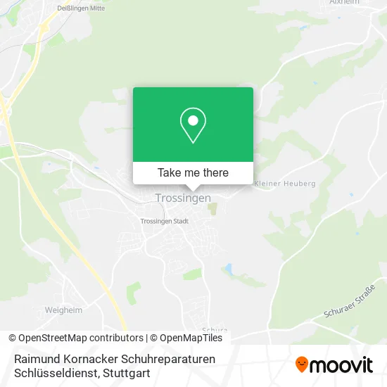Карта Raimund Kornacker Schuhreparaturen Schlüsseldienst