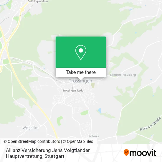 Карта Allianz Versicherung Jens Voigtländer Hauptvertretung