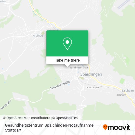 Gesundheitszentrum Spaichingen-Notaufnahme map