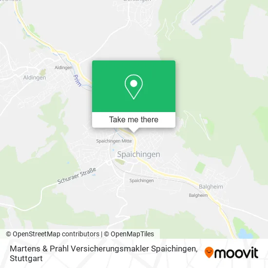 Карта Martens & Prahl Versicherungsmakler Spaichingen