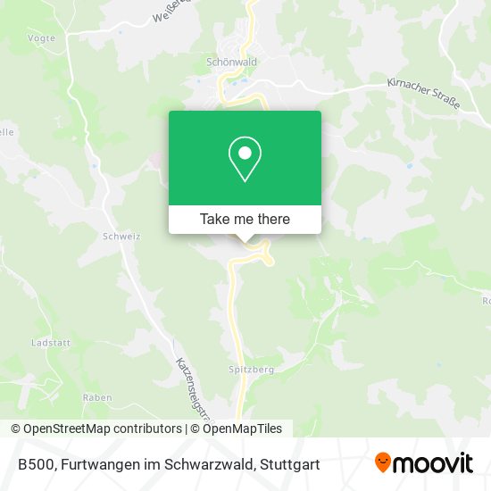 B500, Furtwangen im Schwarzwald map
