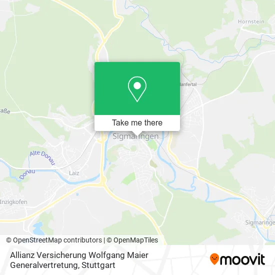 Карта Allianz Versicherung Wolfgang Maier Generalvertretung