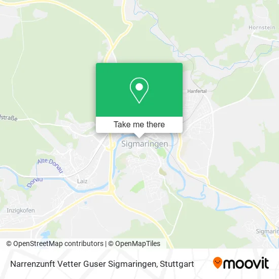 Карта Narrenzunft Vetter Guser Sigmaringen