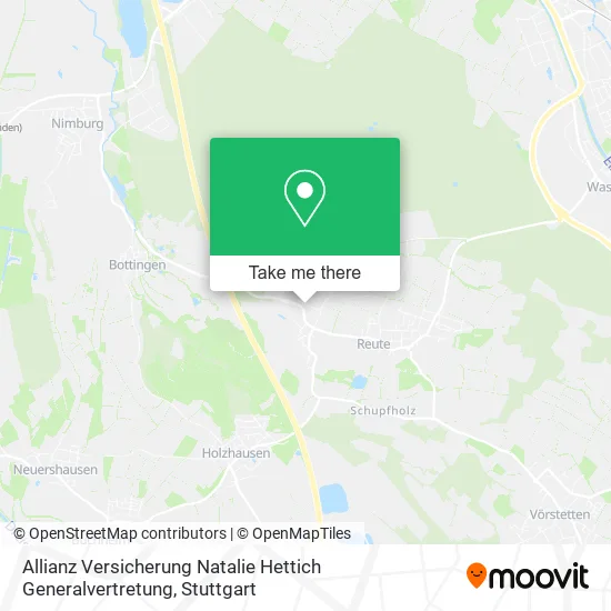 Карта Allianz Versicherung Natalie Hettich Generalvertretung