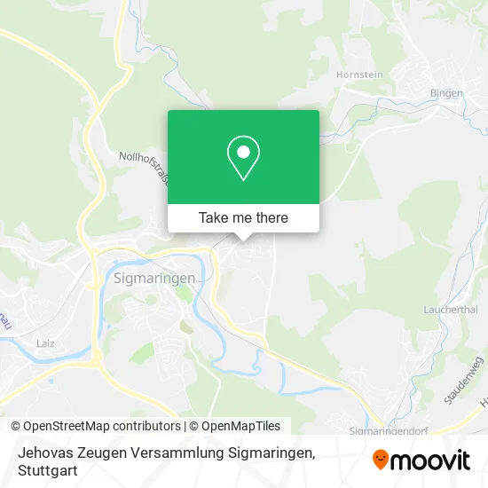Карта Jehovas Zeugen Versammlung Sigmaringen