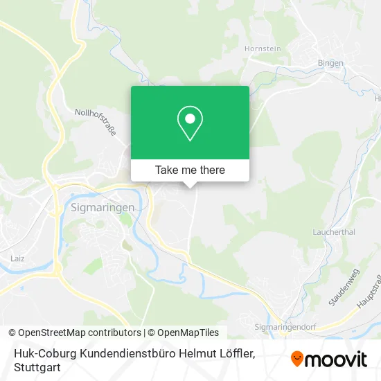 Карта Huk-Coburg Kundendienstbüro Helmut Löffler