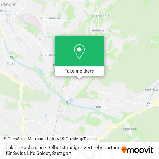 Карта Jakob Bachmann - Selbstständiger Vertriebspartner für Swiss Life Select