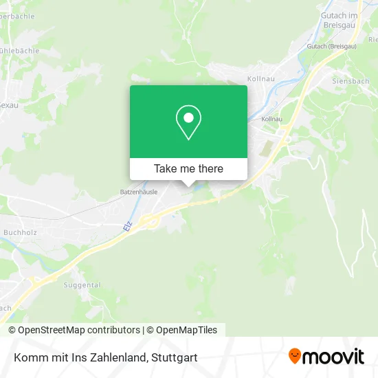 Карта Komm mit Ins Zahlenland