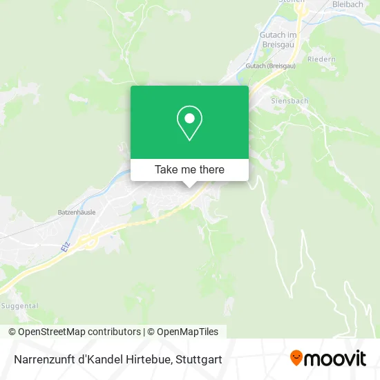 Карта Narrenzunft d'Kandel Hirtebue
