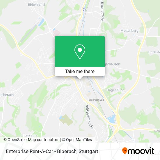 Карта Enterprise Rent-A-Car - Biberach