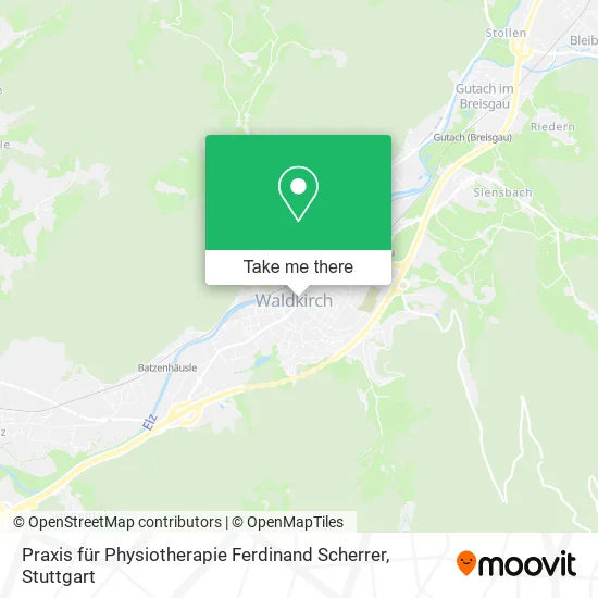 Карта Praxis für Physiotherapie Ferdinand Scherrer