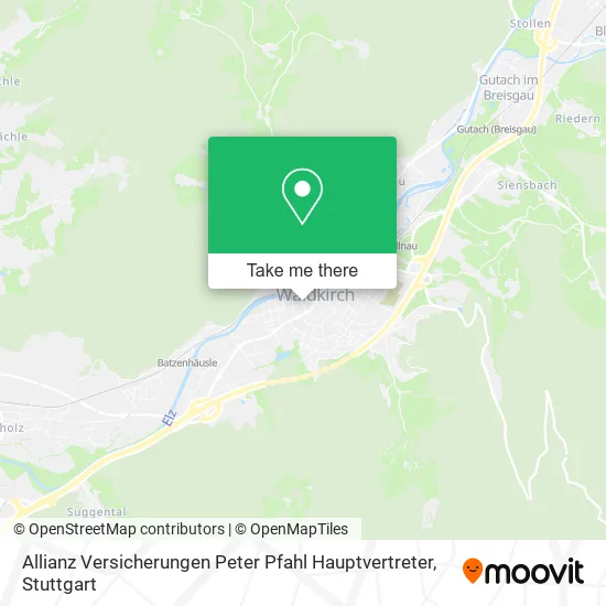 Карта Allianz Versicherungen Peter Pfahl Hauptvertreter