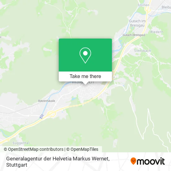 Карта Generalagentur der Helvetia Markus Wernet