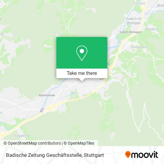 Badische Zeitung Geschäftsstelle map