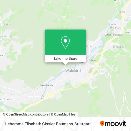 Hebamme Elisabeth Gissler-Baumann map