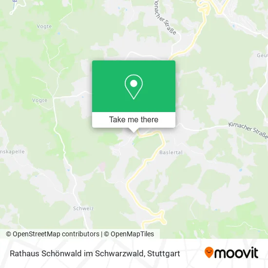 Карта Rathaus Schönwald im Schwarzwald
