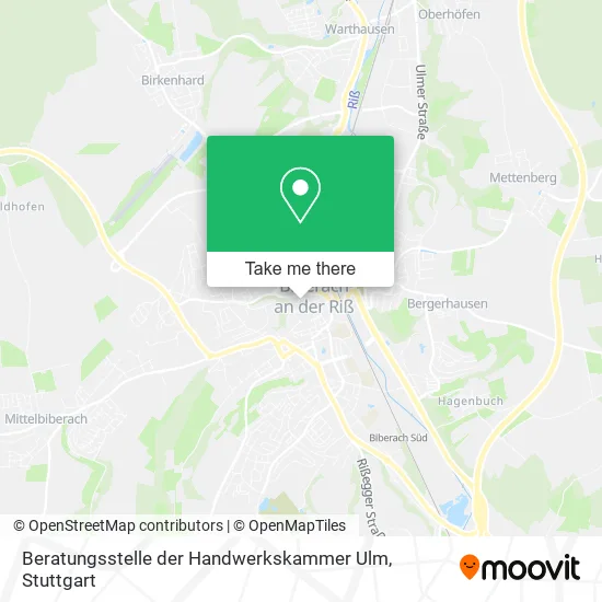 Карта Beratungsstelle der Handwerkskammer Ulm