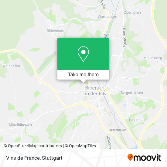 Карта Vins de France