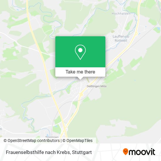 Frauenselbsthilfe nach Krebs map