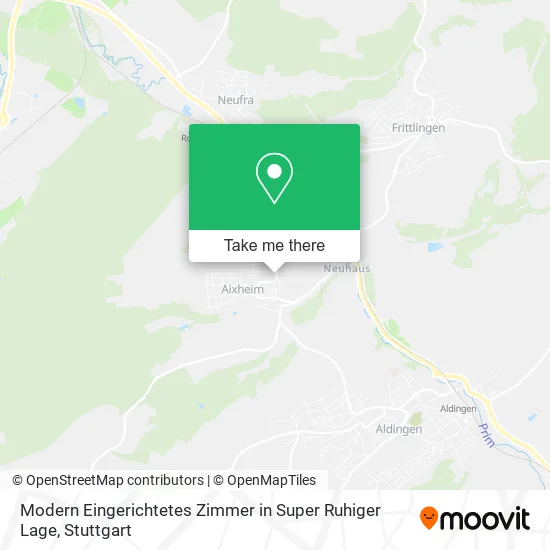 Карта Modern Eingerichtetes Zimmer in Super Ruhiger Lage