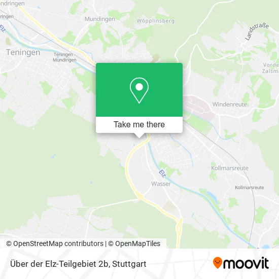 Карта Über der Elz-Teilgebiet 2b