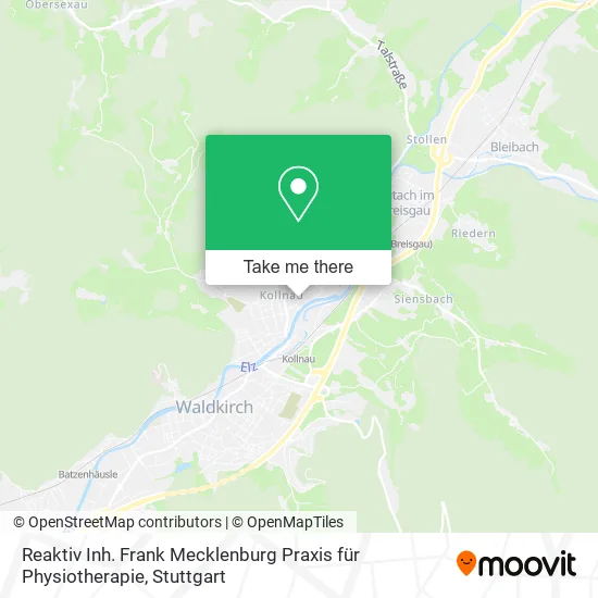 Карта Reaktiv Inh. Frank Mecklenburg Praxis für Physiotherapie