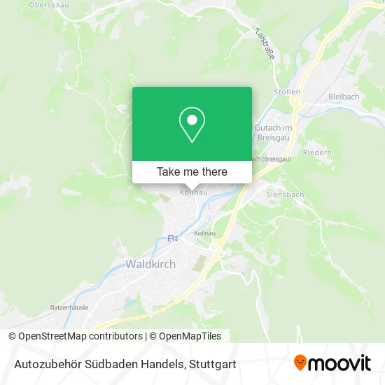 Карта Autozubehör Südbaden Handels